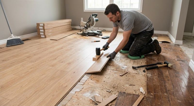 Laminate Floor Installation in Mecca, IN