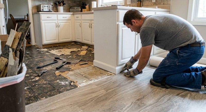 Linoleum Flooring Replacement in Rockville, IN